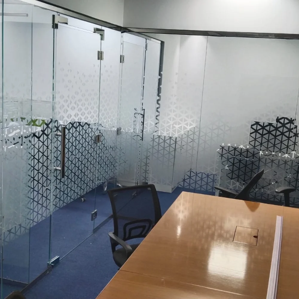 frosted glass sticker printing in Dubai