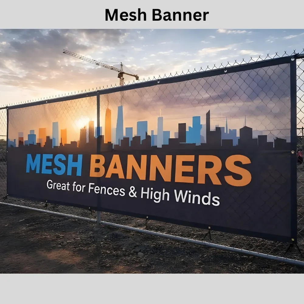 Mesh banner printing in Dubai