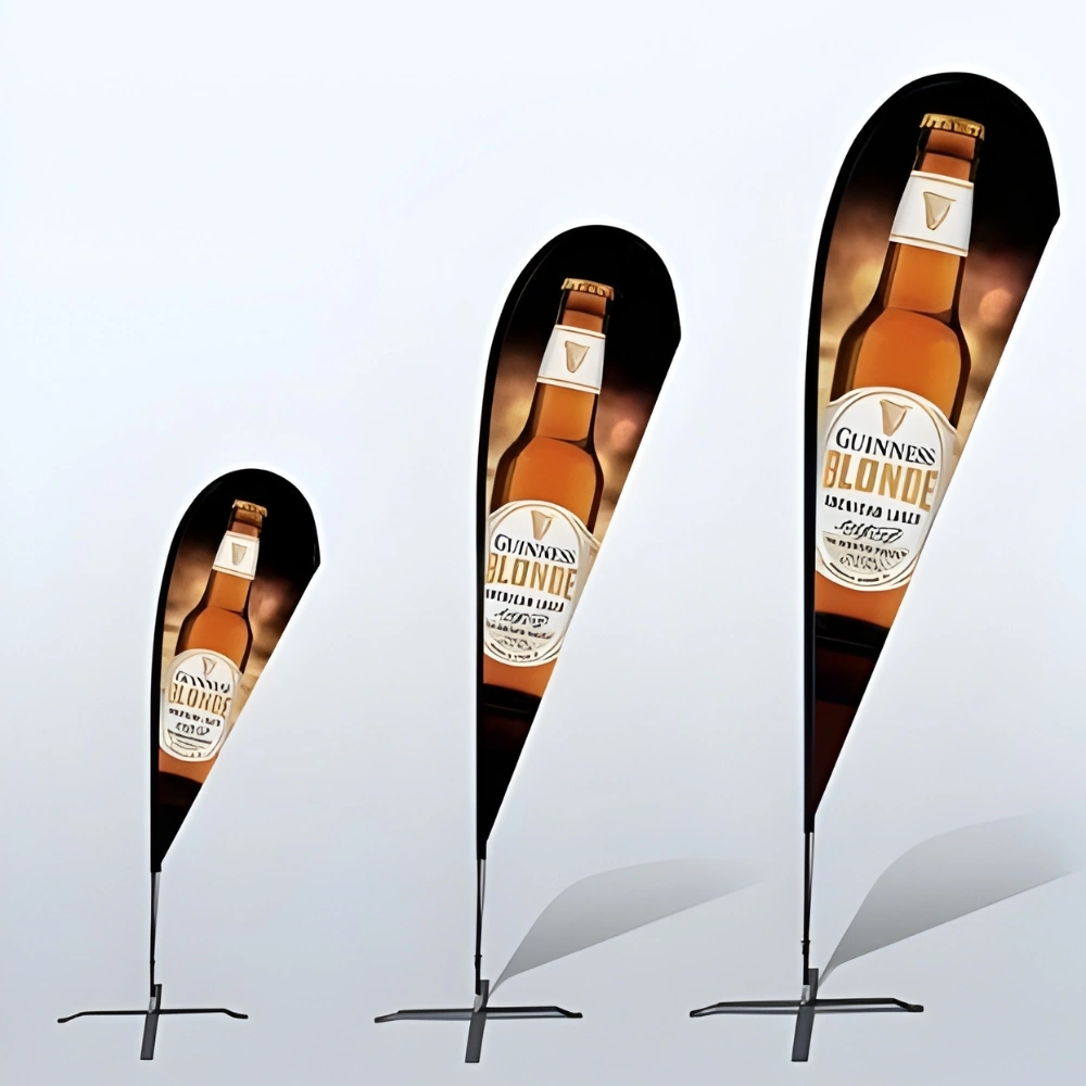 custom teardrop flag printing in Dubai