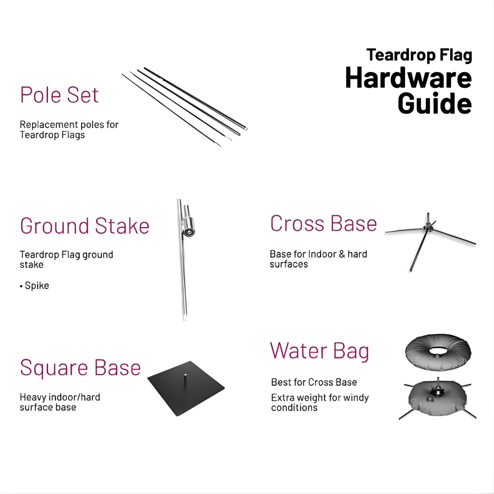 custom teardrop flag printing in Dubai