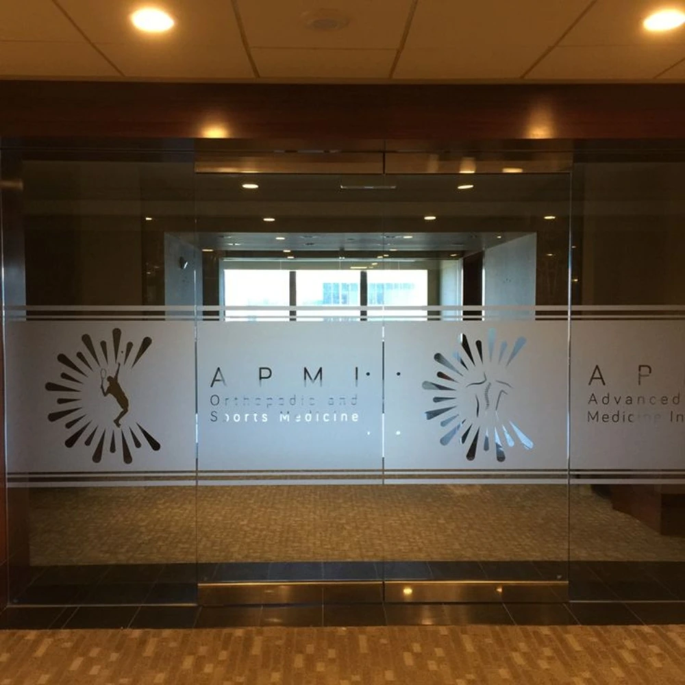 custom cut frosted logos in Dubai