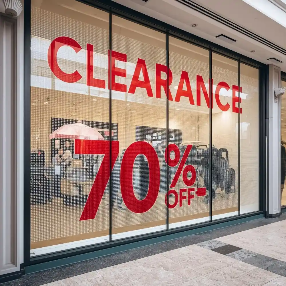 one way vision sticker printing in Dubai