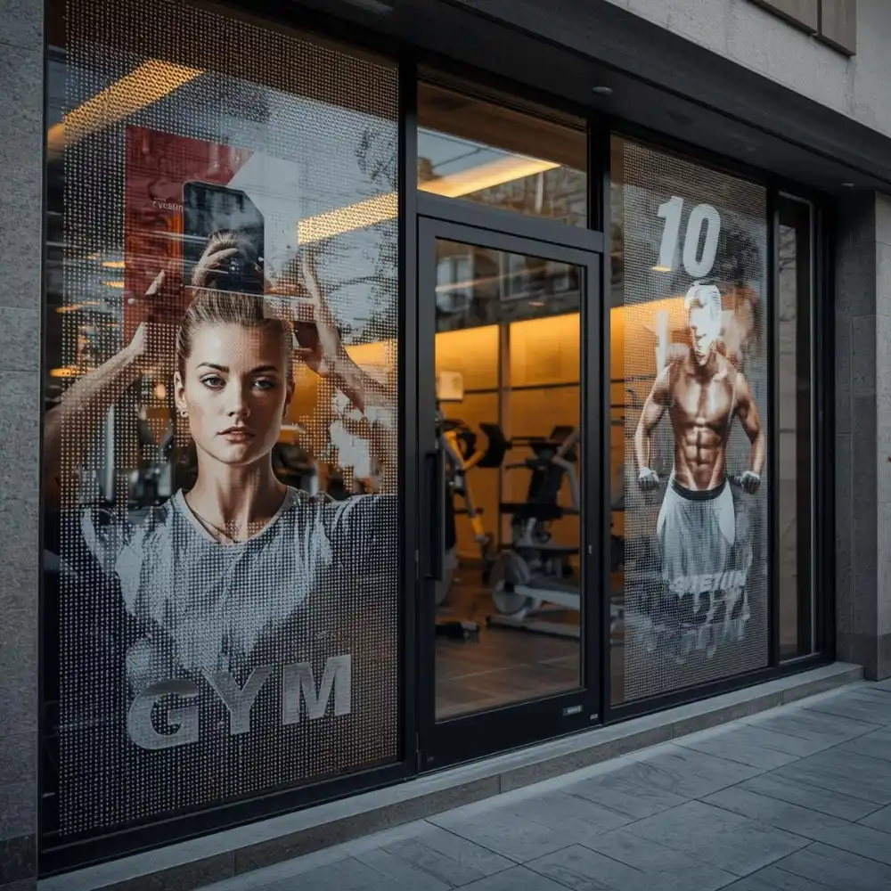 one way vision sticker printing in Dubai