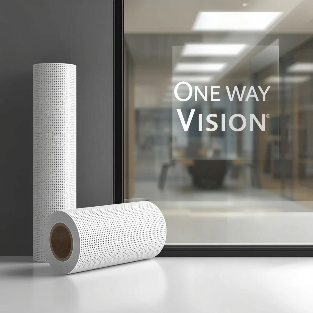 one way vision sticker printing in Dubai