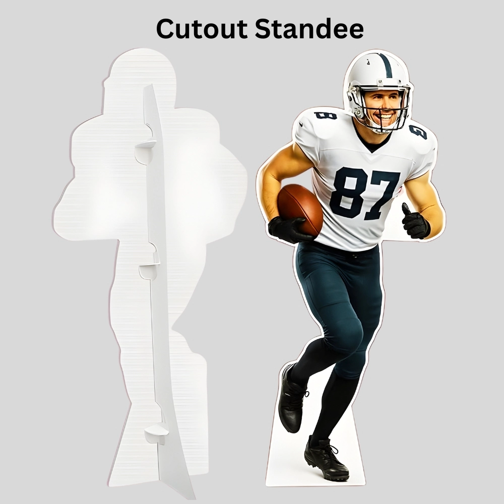 custom cutout standee printing in Dubai