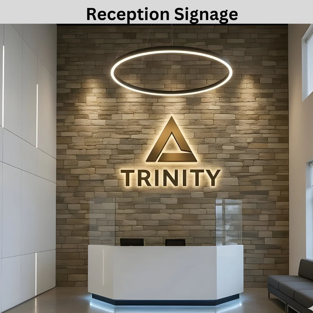 custom reception signage in Dubai