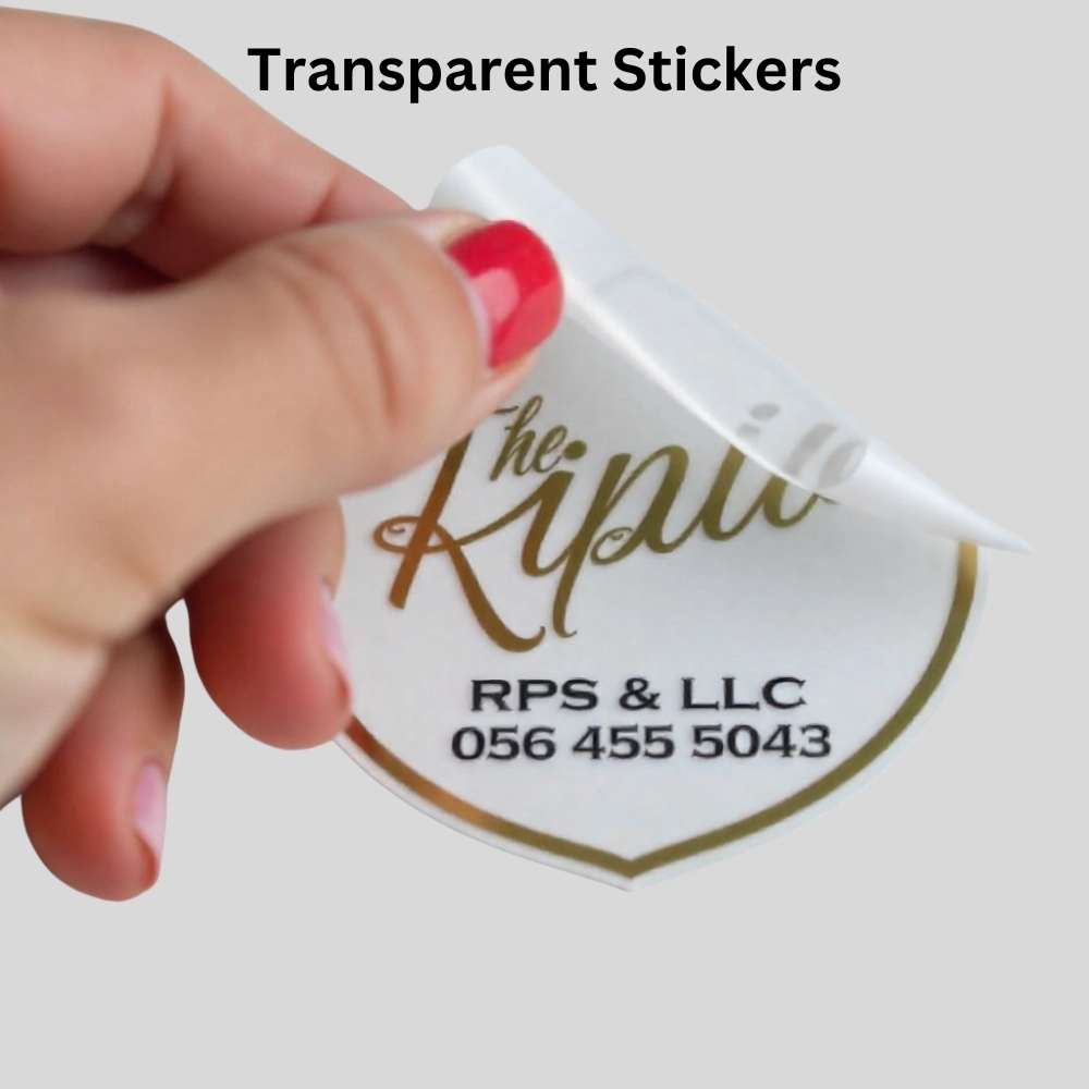 transparent sticker printing in Dubai