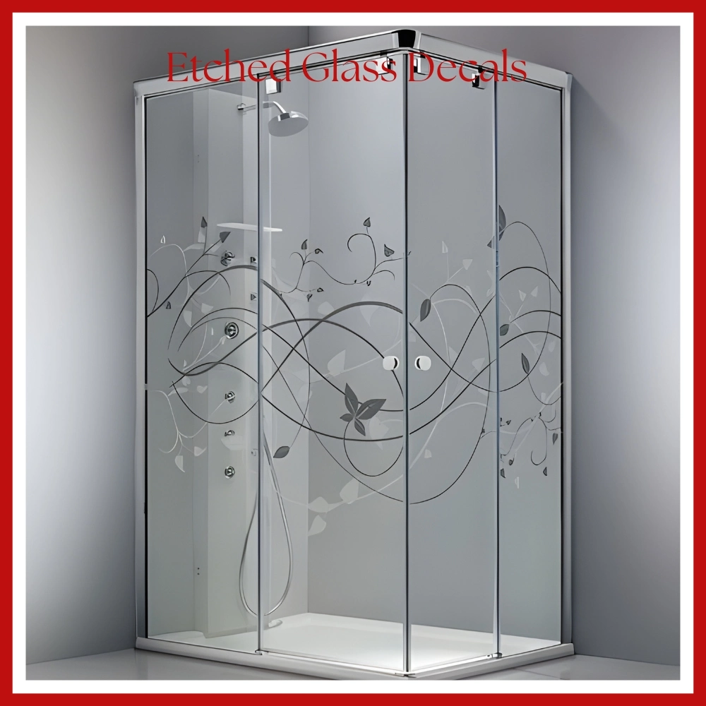 custom etched glass decals in Dubai