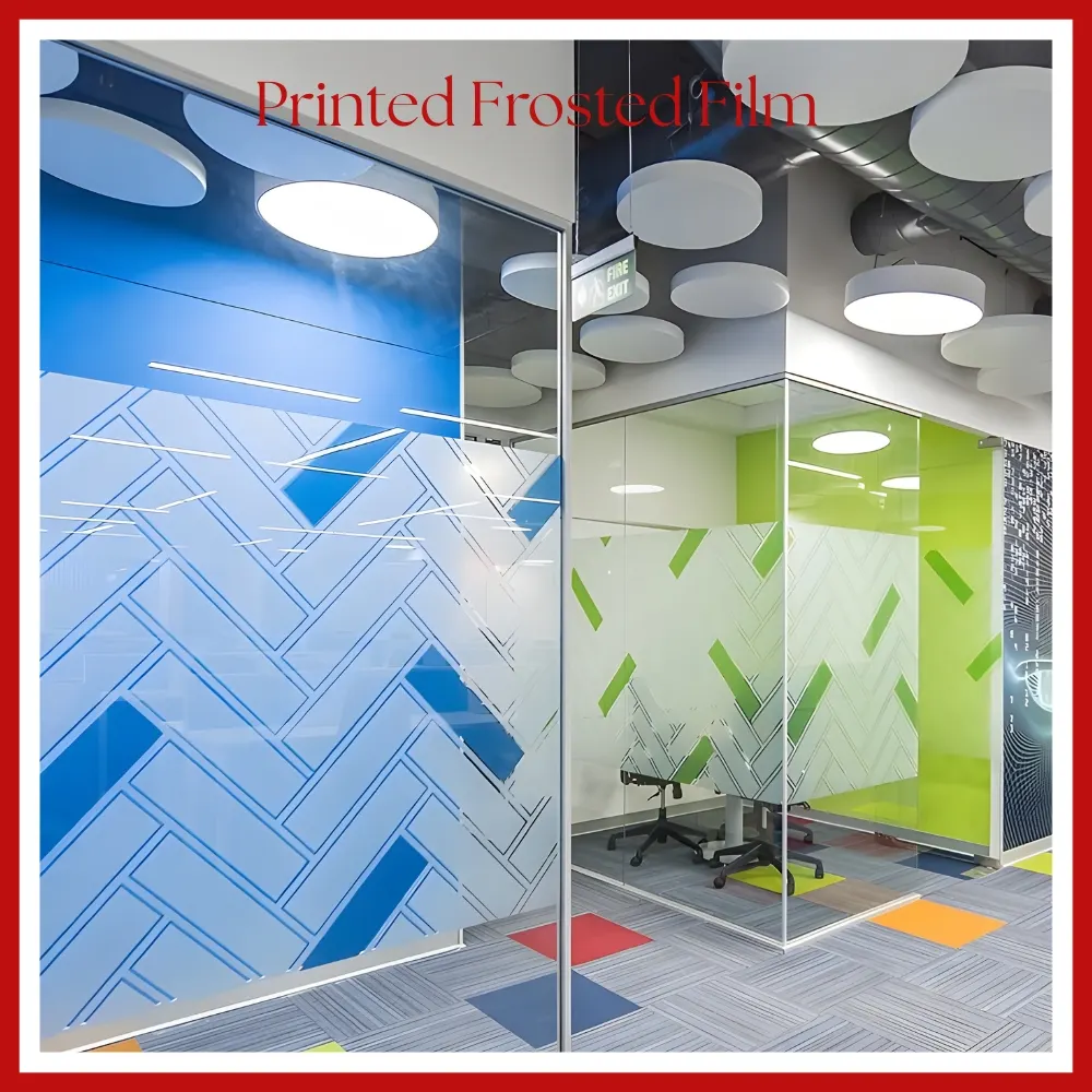 Custom printed frosted film in Dubai