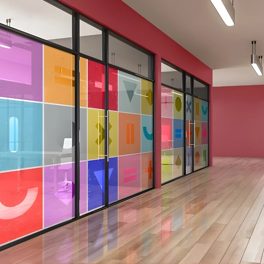 Custom printed frosted film in Dubai