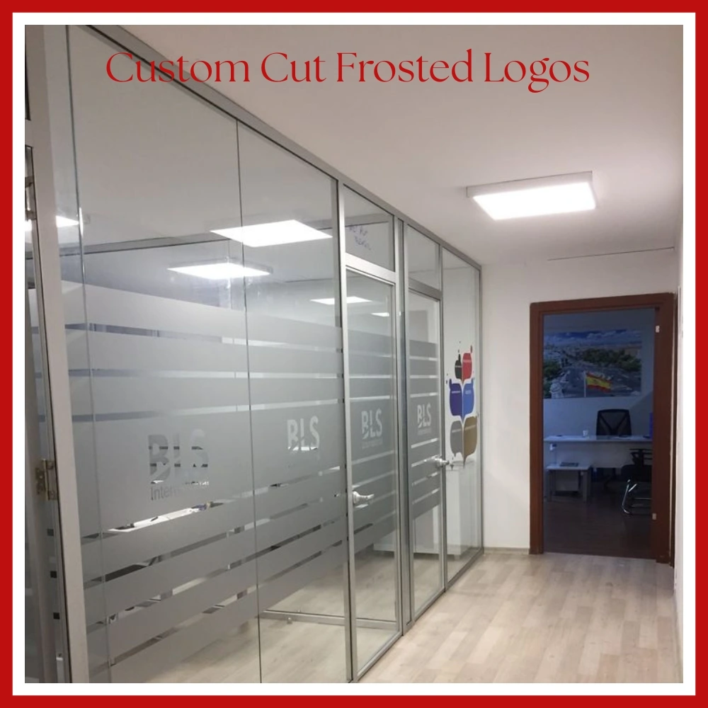 custom cut frosted logos in Dubai